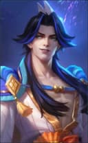 Faramis wearing the Summer Sparks skin, in-game portrait