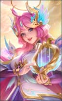 Floryn wearing the Melody of Light skin, in-game portrait