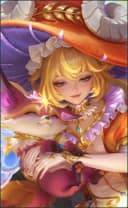 Floryn wearing the Herald of Autumn skin, in-game portrait