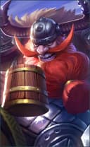 Franco wearing the Frozen Warrior skin, in-game portrait