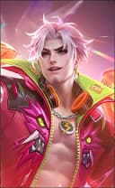 Fredrinn wearing the SPARKLE Fredrinn skin, in-game portrait