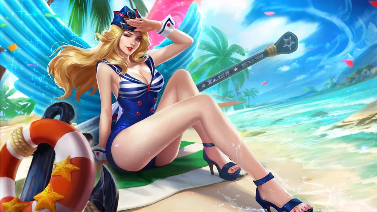 Freya Beach Sweetheart skin artwork