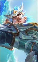 Gatotkaca wearing the Tide Preserver skin, in-game portrait