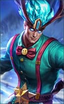 Gord wearing the Christmas Carnival skin, in-game portrait