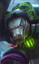 Grock wearing the V.E.N.O.M. Monitor Lizard skin, in-game portrait