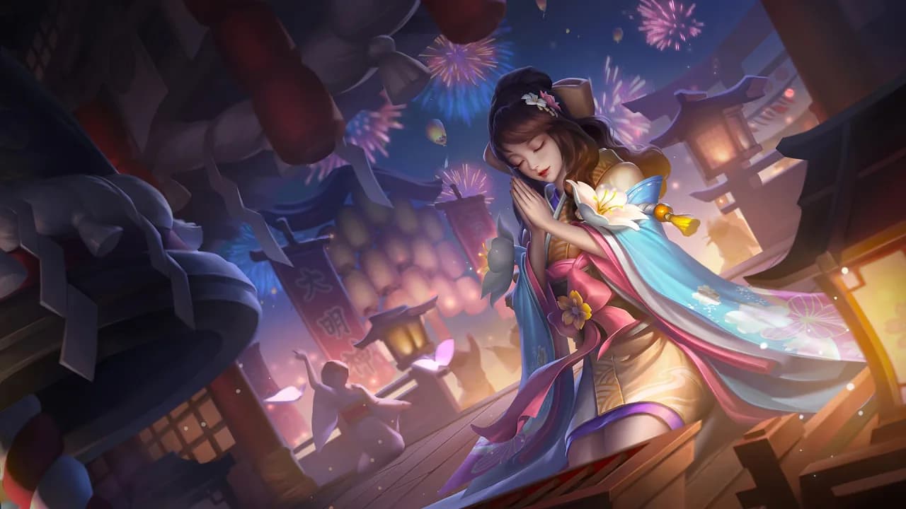 Guinevere Sakura Wishes skin artwork