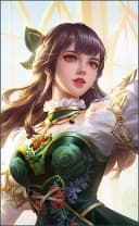 Guinevere wearing the Elegant Butterfly skin, in-game portrait