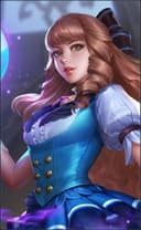Guinevere wearing the Fleur de Bleau skin, in-game portrait