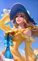 Guinevere wearing the Summer Breeze skin, in-game portrait