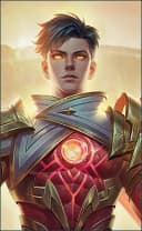 Gusion wearing the Dimension Walker skin, in-game portrait