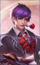 Gusion wearing the Dangerous Liaison skin, in-game portrait
