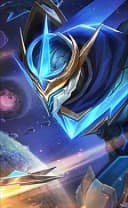 Gusion wearing the Cosmic Gleam skin, in-game portrait