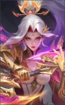 Hanabi wearing the Vessel of Rage skin, in-game portrait