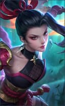 Hanabi wearing the Scarlet Flower skin, in-game portrait