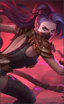 Hanabi wearing the Viper skin, in-game portrait