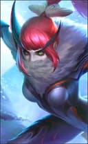 Hanabi wearing the Fiery Moth skin, in-game portrait