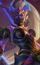 Hanabi wearing the Rakshesha skin, in-game portrait