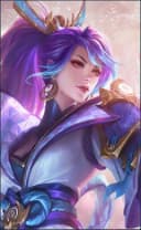Hanabi wearing the Moonlit Ninja skin, in-game portrait