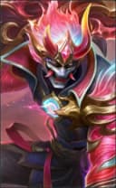 Hanzo wearing the Fangs of Slaughter skin, in-game portrait