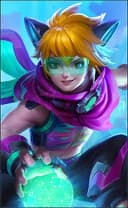 Harith wearing the Fashion Expert skin, in-game portrait