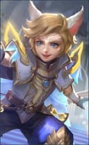 Harith wearing the Lightborn - Inspirer skin, in-game portrait