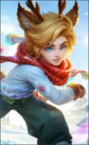 Harith wearing the Christmas Carnival skin, in-game portrait