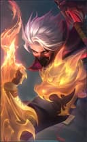 Hayabusa wearing the Exorcist Hayabusa skin, in-game portrait