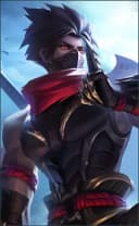 Hayabusa wearing the Crimson Shadow skin, in-game portrait