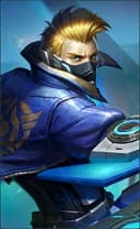 Hayabusa wearing the Future Enforcer skin, in-game portrait