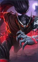 Hayabusa wearing the Shadow of Obscurity skin, in-game portrait