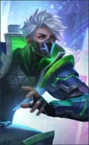 Hayabusa wearing the Techie Ninja skin, in-game portrait