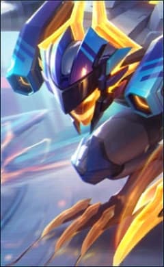 Helcurt wearing the Cyber Infiltrator skin, in-game portrait