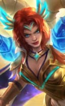 Hilda wearing the Aries skin, in-game portrait