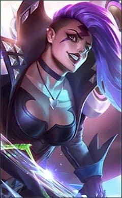 Hilda wearing the Bass Craze skin, in-game portrait