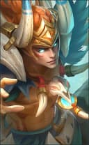 Hylos wearing the Bloodhoof Marauder skin, in-game portrait