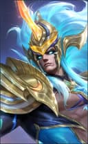 Hylos wearing the Lord of the Tundra skin, in-game portrait