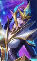 Irithel wearing the Sagittarius skin, in-game portrait
