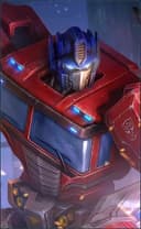 Johnson wearing the Optimus Prime skin, in-game portrait