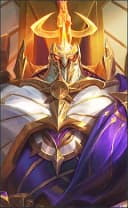 Johnson wearing the Sovereign of Realms skin, in-game portrait