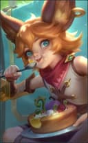 Joy wearing the Feline Ranger skin, in-game portrait