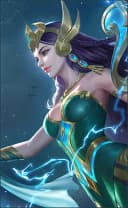 Kadita wearing the Ocean Goddess skin, in-game portrait