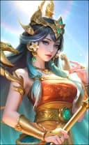 Kadita wearing the Heart of the Sea skin, in-game portrait