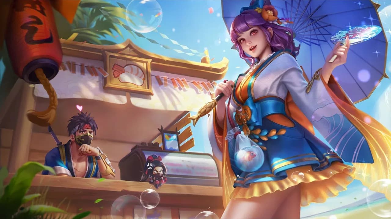 Kagura Summer Festival skin artwork