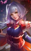 Kagura wearing the Cherry Witch skin, in-game portrait