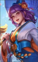 Kagura wearing the Summer Festival skin, in-game portrait