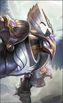 Kaja wearing the Commandment skin, in-game portrait