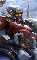 Kaja wearing the Kaminari skin, in-game portrait