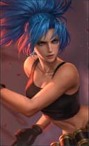 Karina wearing the Leona skin, in-game portrait