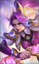 Karina wearing the Keyforged Champion skin, in-game portrait