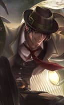 Khufra wearing the Gentleman Thief skin, in-game portrait